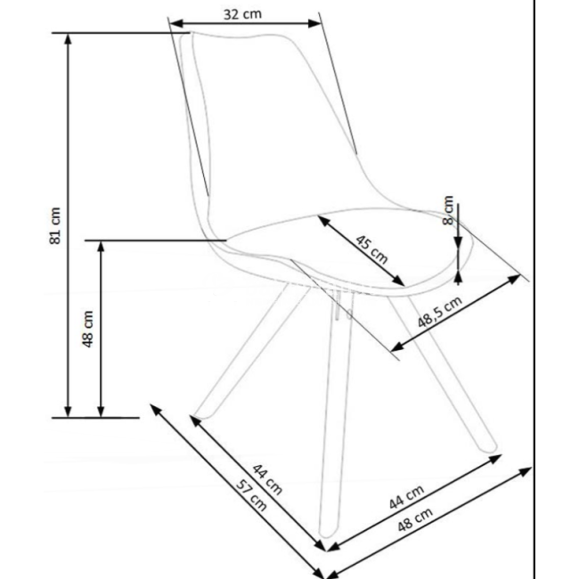 Kėdė K201 pilka