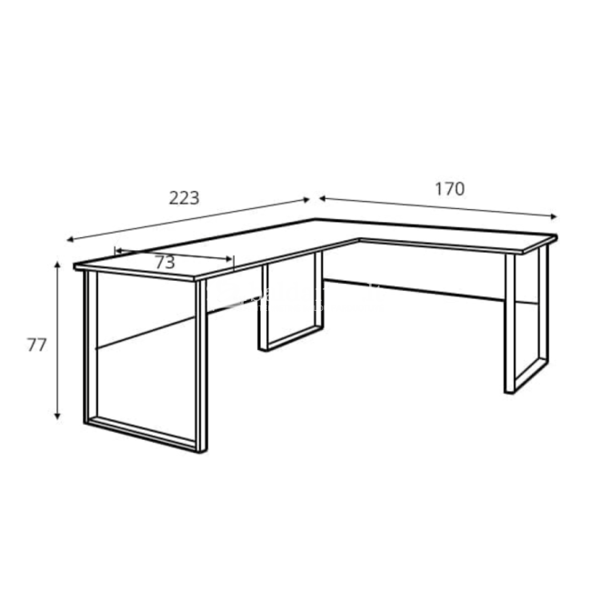 Kampinis biuro stalas OFFICE LUX BIU/223/170
