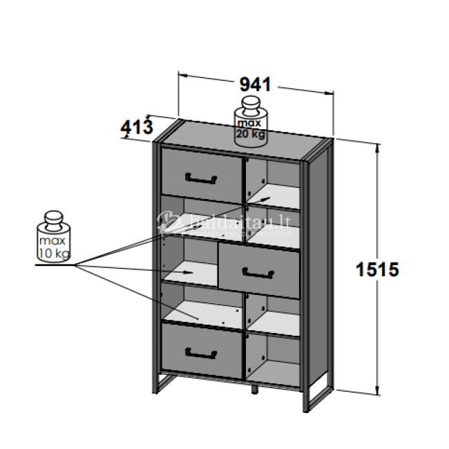 Pastatoma lentyna HUD R423-C791 