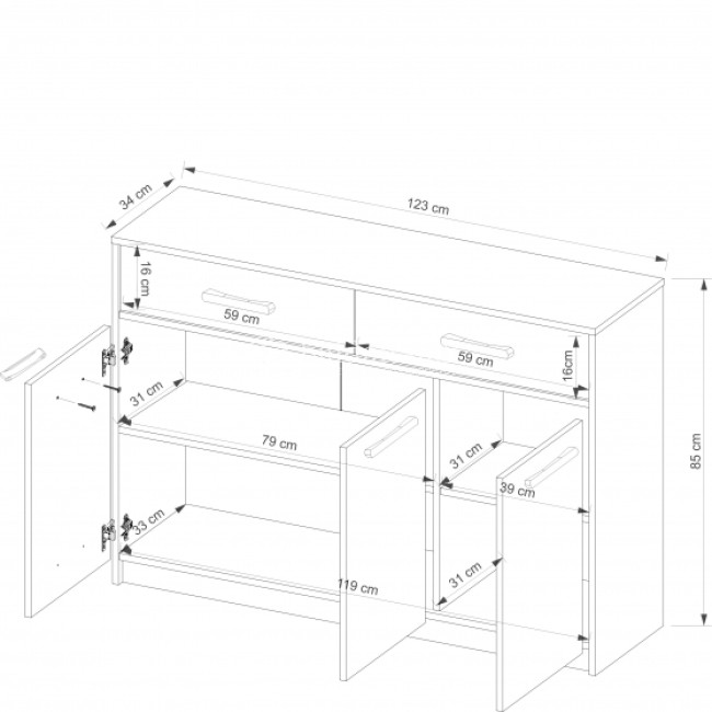 Komoda TIPS 3D2S