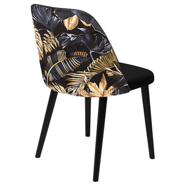 Kėdė AKA Print Monstera 02 Gold Black