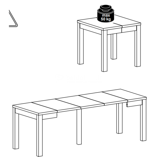 Išskleidžiamas stalas BAKLAWA AS