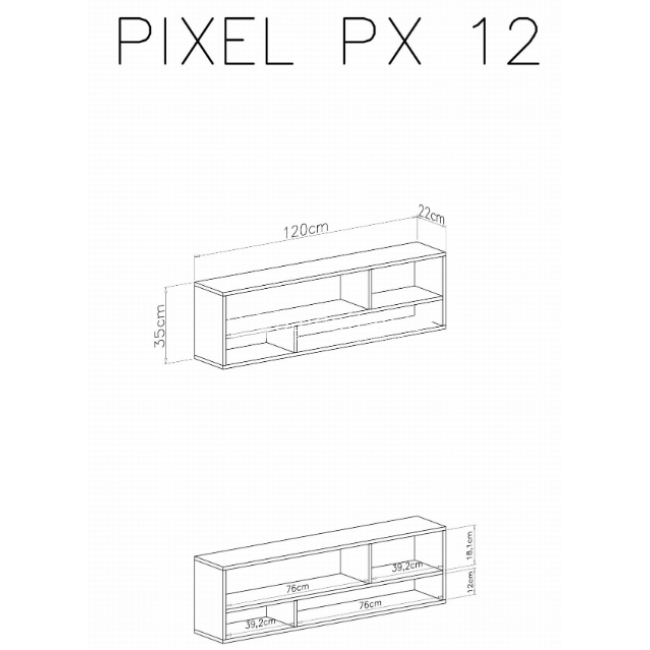 Pakabinama lentyna PIXEL 12