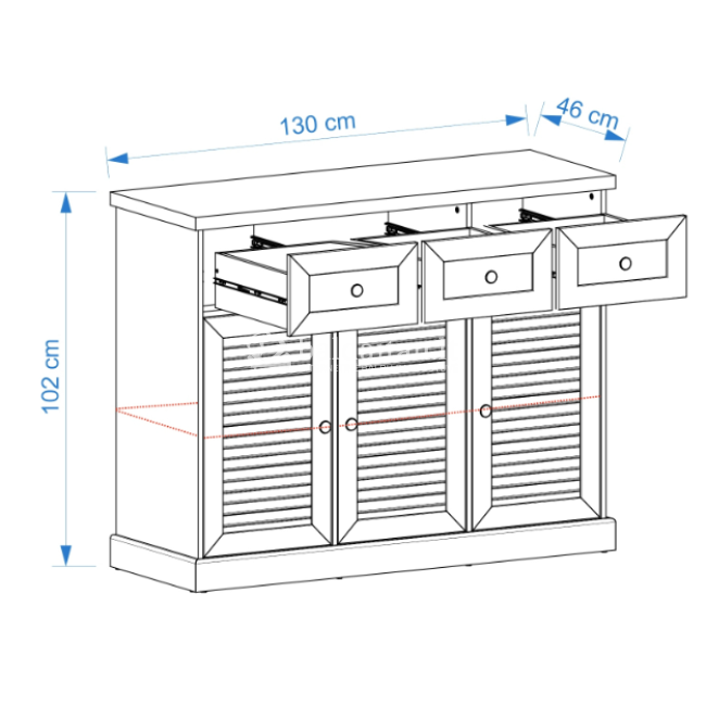 Komoda BOSTON K3D3S