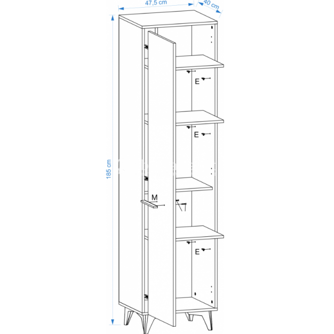 Pastatoma lentyna FRIDA S1D W