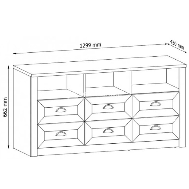 Komoda PROWANSJA-Z K6S