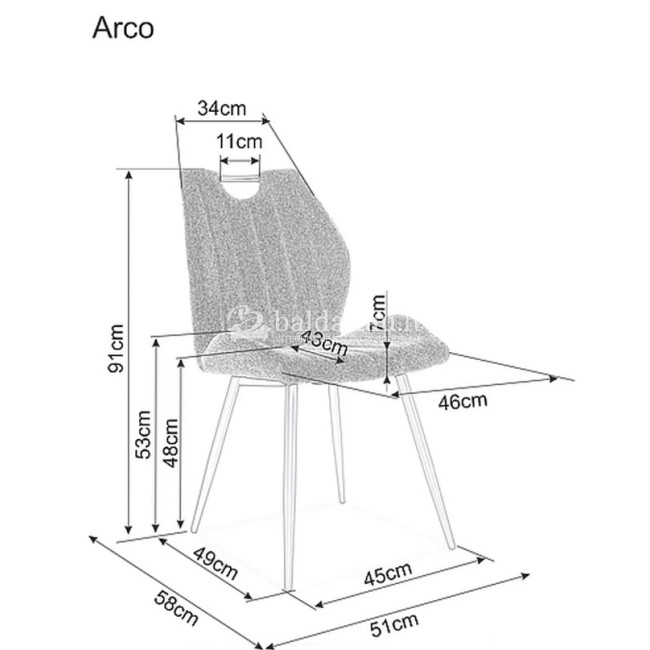 Kėdė ARCO BREGO smėlio