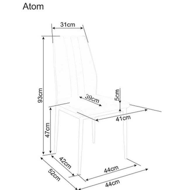 Kėdė ATOM VELVET pilka