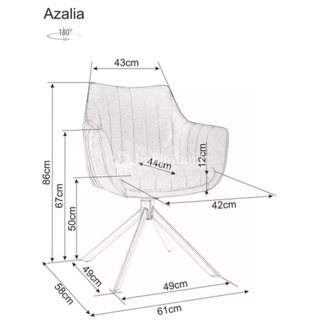 Kėdė AZALIA BREGO šviesi smėlio