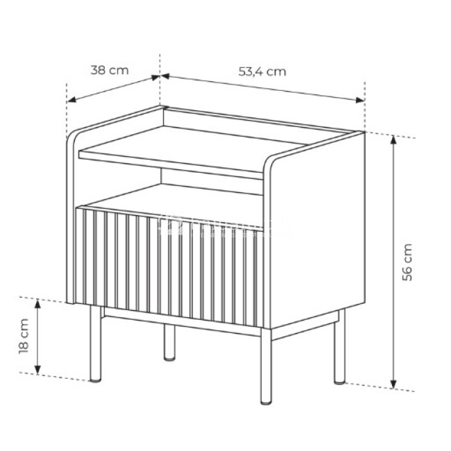 Naktinė spintelė LEVEL 1S