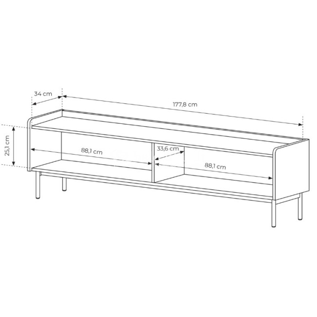 TV spintelė LEVEL 181 2D