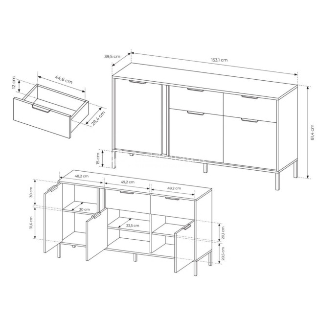 Komoda LARS 153 3D2S