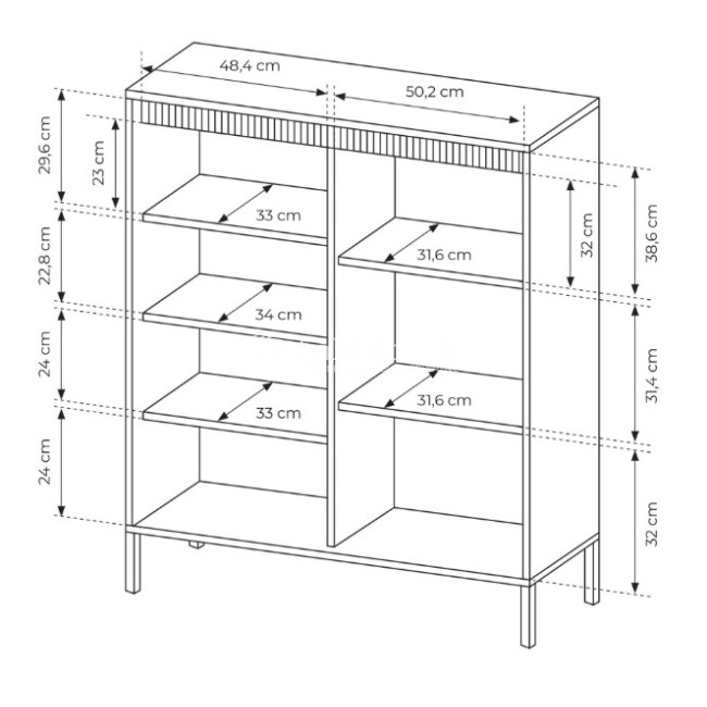 Aukšta komoda SENSO-SMĖLIO 3D