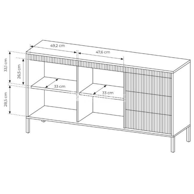 Komoda SENSO smėlio 153 2D3S