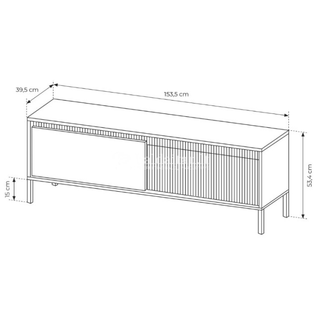 TV spintelė SENSO juoda 153 2D