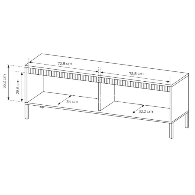 TV spintelė SENSO juoda 153 2D