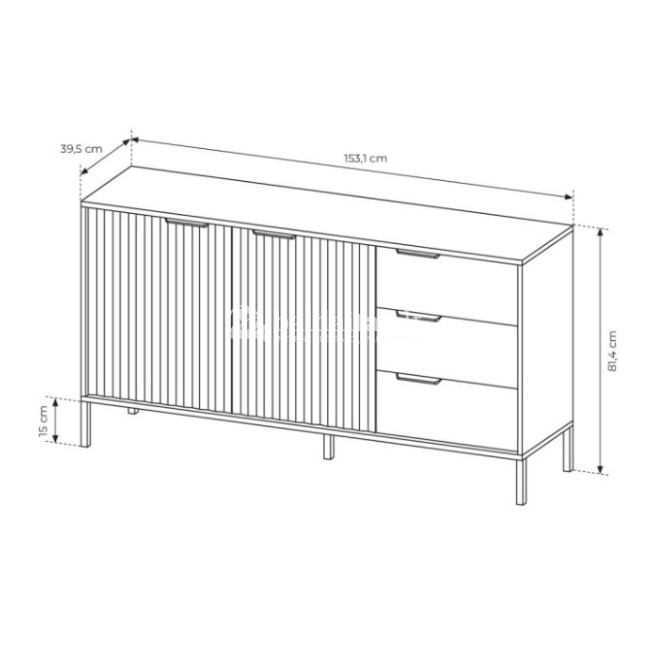 Komoda RAVE smėlio 153 2D3S