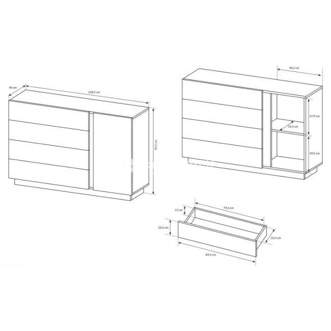 Komoda ARCO-BALTA 138 1D4S