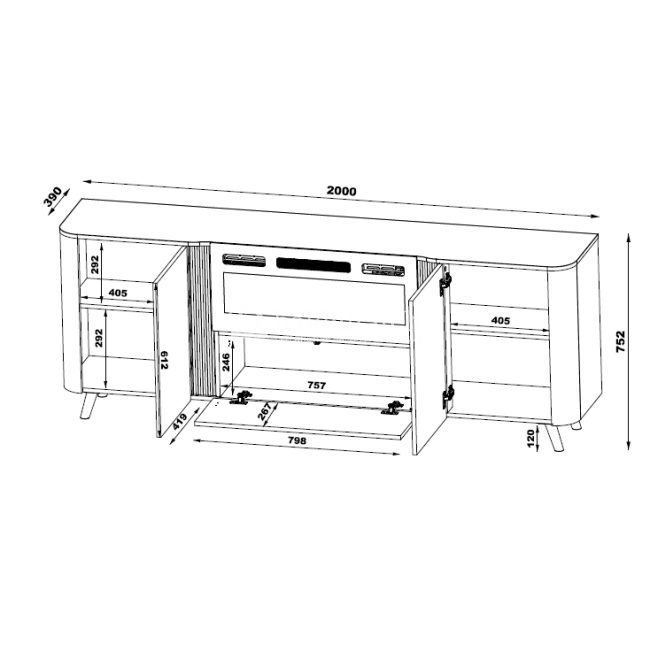 Komoda VOLARE 200 EF J