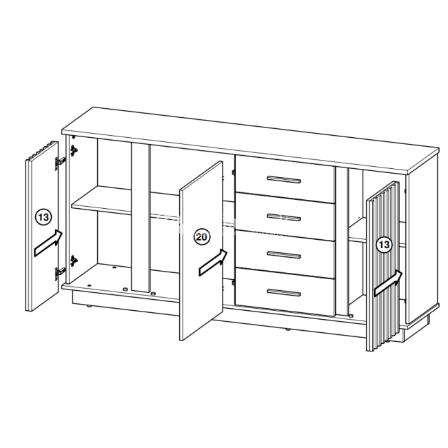 Komoda LAMELO LA21