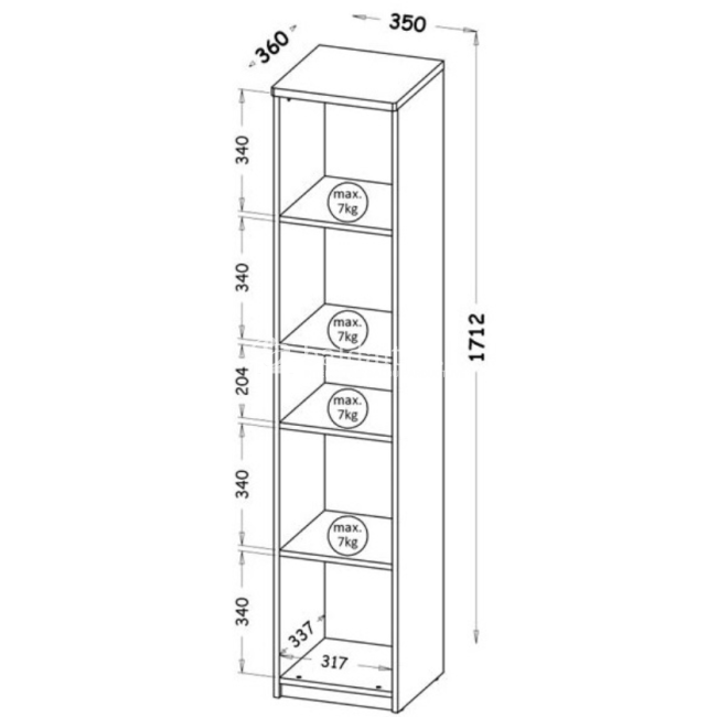 Pastatoma lentyna ARCA AR11 balta