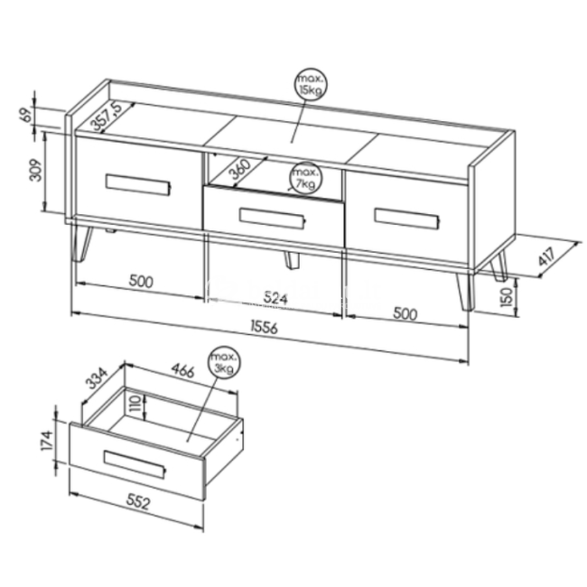 TV spintelė WERSO W7