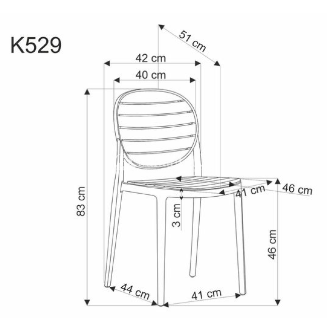 Kėdė K529 balta