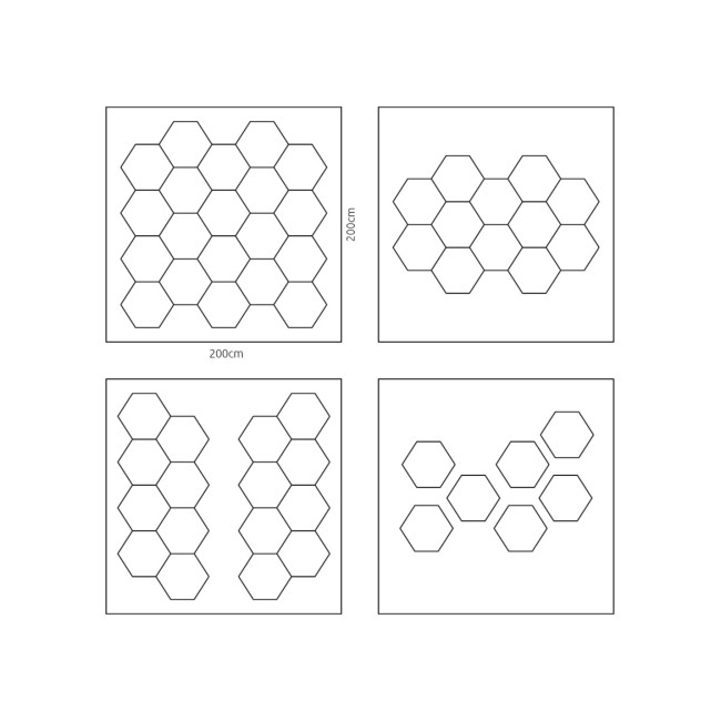 Minkšta sienų plokštė Hexagon 40x34,6 G