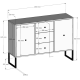 Komoda LINEA-KAŠMYRO 2D3S