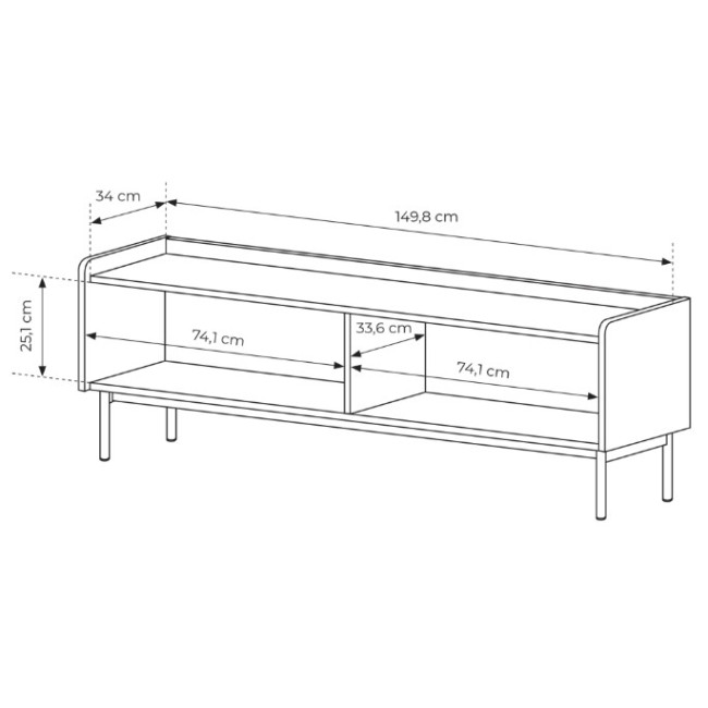 TV spintelė LEVEL 153 2D