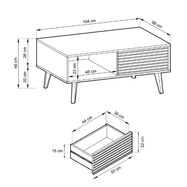 Staliukas WILLOW L104