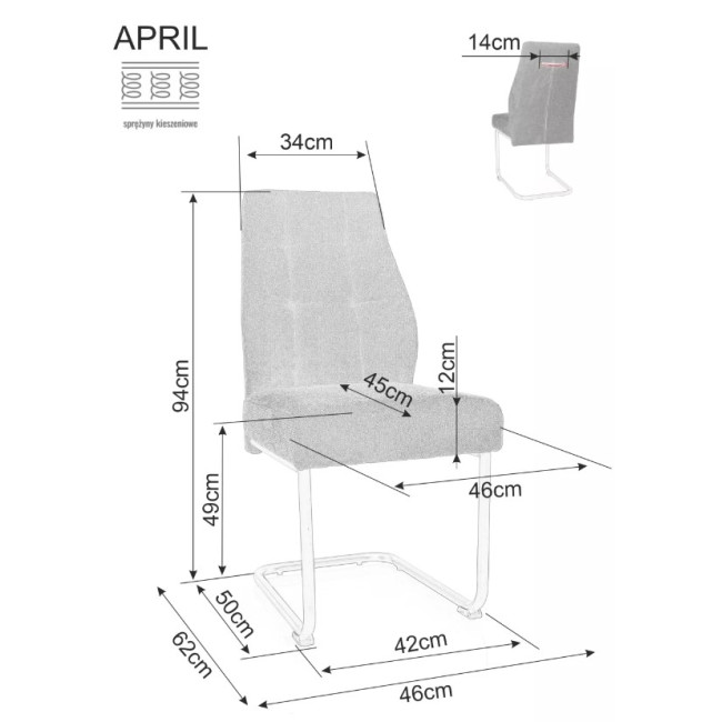 Kėdė APRIL VARDO smėlio