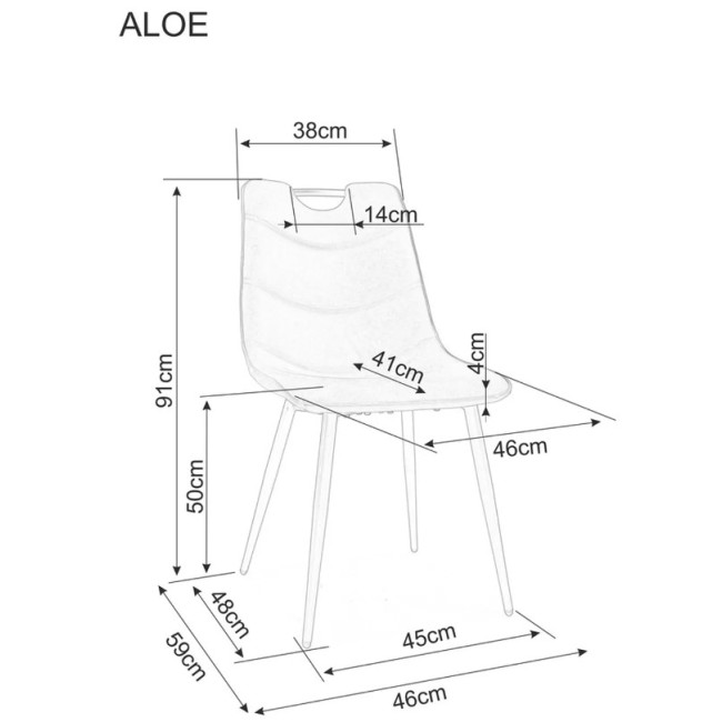 Kėdė ALOE ruda